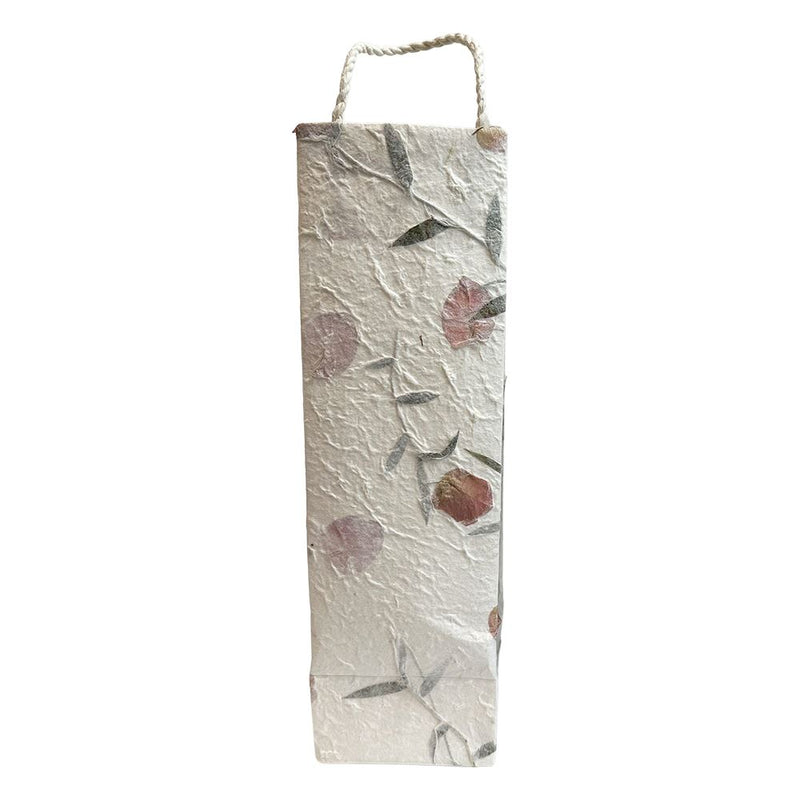 Mulberry Paper Wine Bag, Flowered, 10x34x10cm, Pack of 10