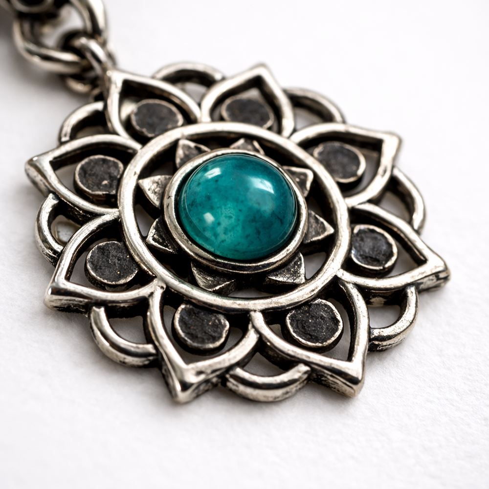 Silver-Plated Pendant (without Chain) (#08), 2x2cm