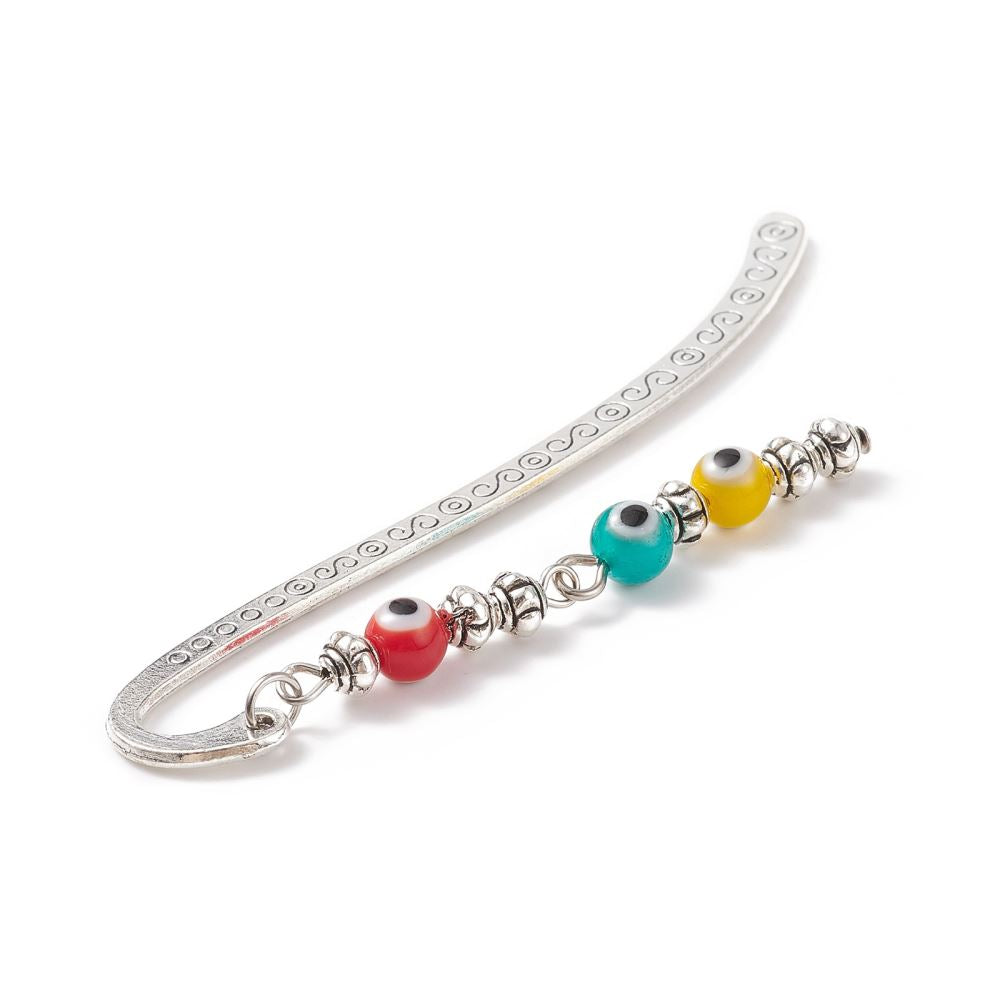 Evil Eye Beaded Bookmark, Assorted Colour