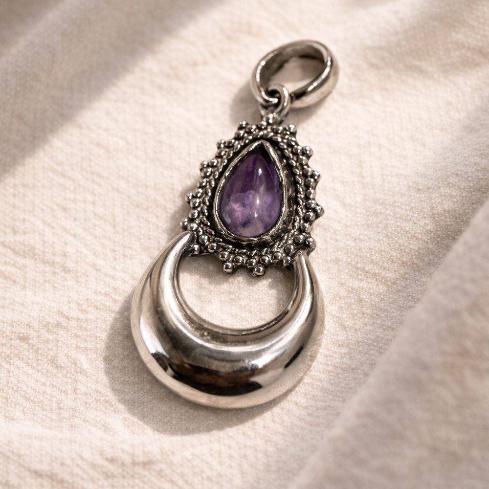 Silver-Plated Pendant (without Chain) (#10), 2.5x1.5cm