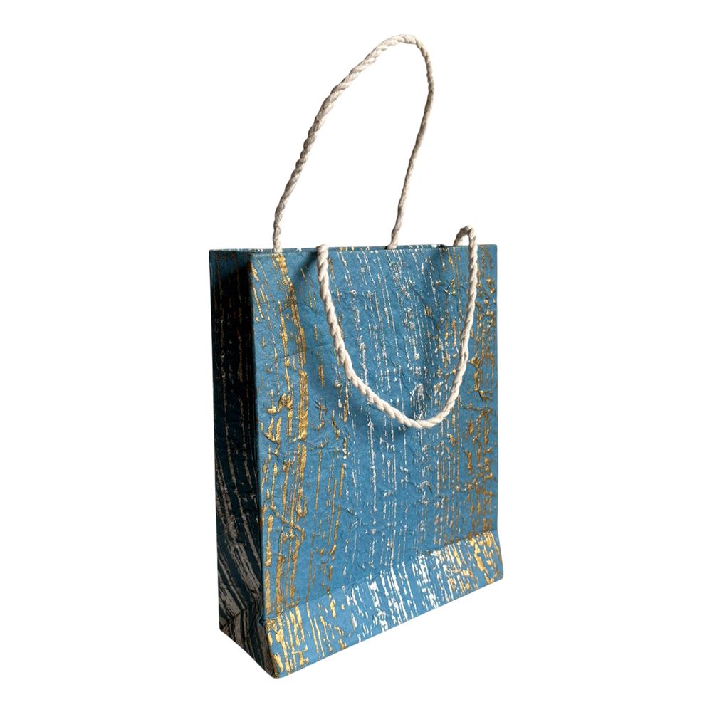 Mulberry Paper Gift Bag, Assorted Luxe Pattern, 15x19x5.5cm, Single