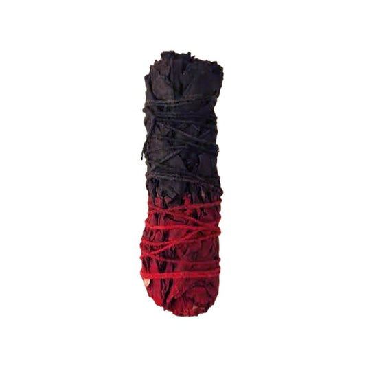 Smudge Stick, Reversible Sage Red & Black, Love 4"