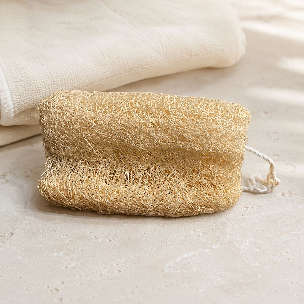 Natural Loofah with Hanging String, 13x5x5cm