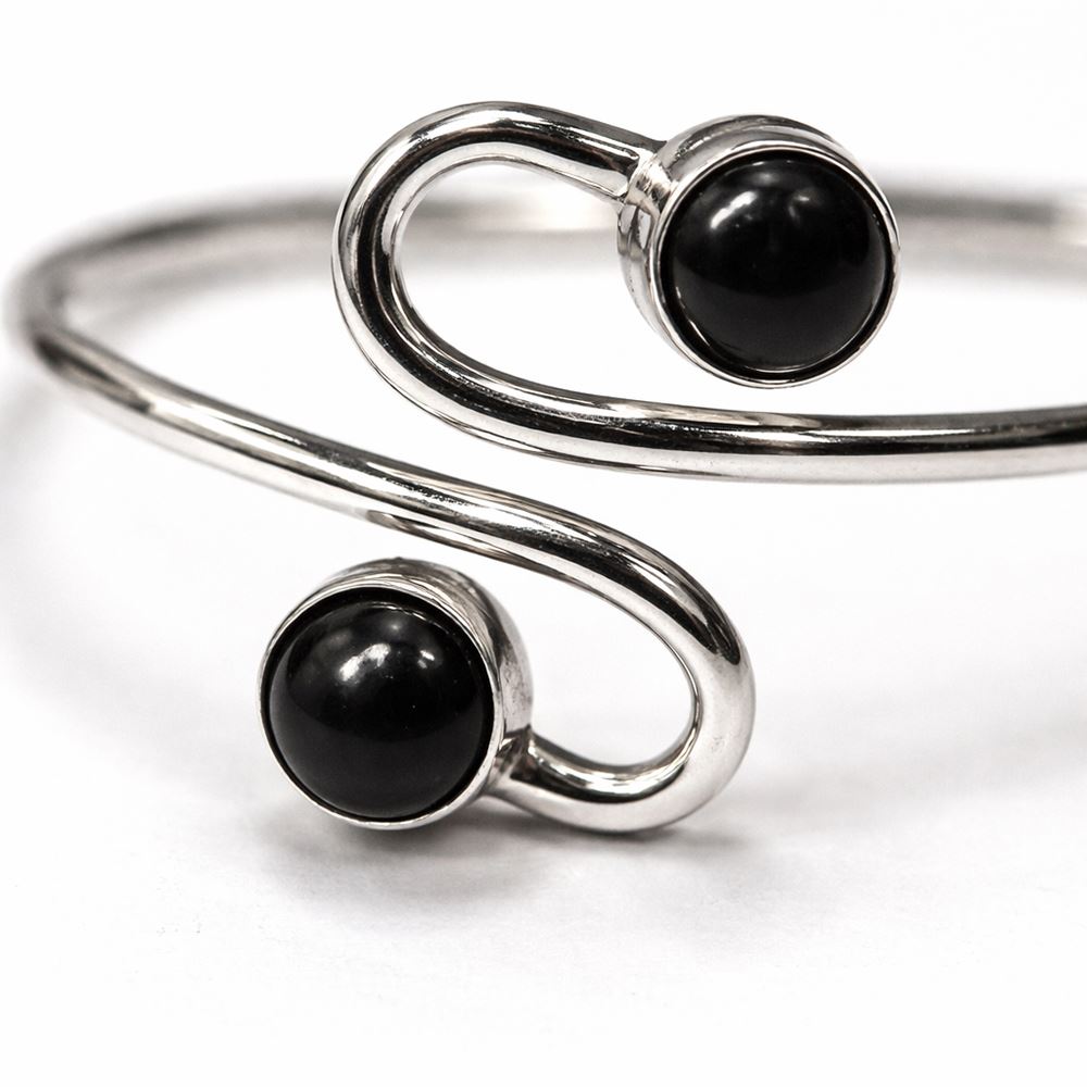 Silver-Plated Adjustable Serpentine Cuff Bangle - image 7