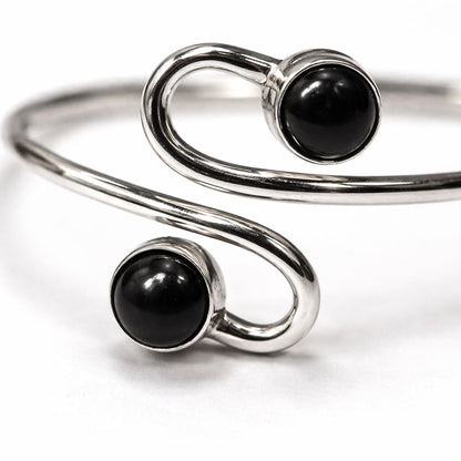Silver-Plated Adjustable Serpentine Cuff Bangle - image 7