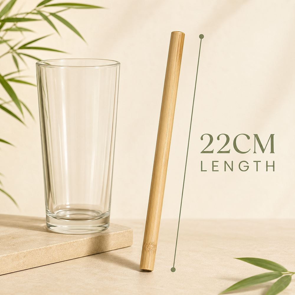 Bamboo Straws, 22cm, 100 pcs - image 4