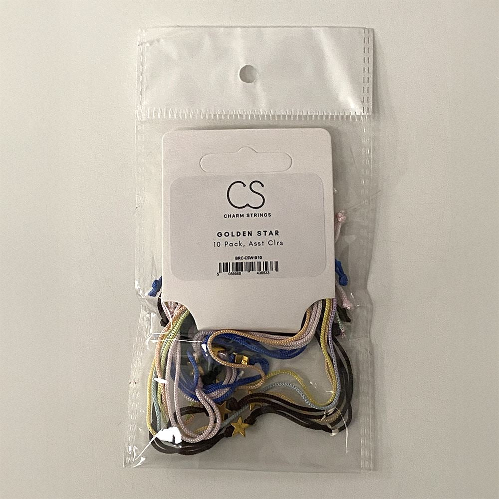 Charm Strings, Pack of 10, Assorted Colours