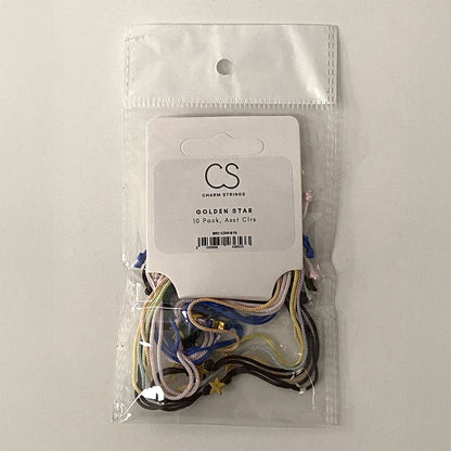 Charm Strings, Pack of 10, Assorted Colours
