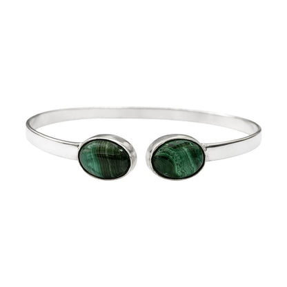Silver-Plated Adjustable Oval Cuff Bangle - image 9