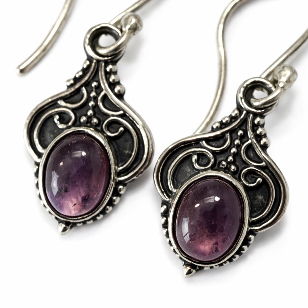 Silver-Plated Hanging Earwire Earrings (#02), 2x1cm