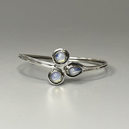 Silver Plated Adjustable Trinity Cuff Bangle - image 13