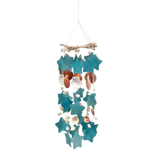 Capiz & Seashell Wind Chime, 55cm Hanging Height