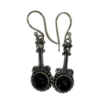 Silver-Plated Hanging Earwire Earrings (#03), 3x1cm