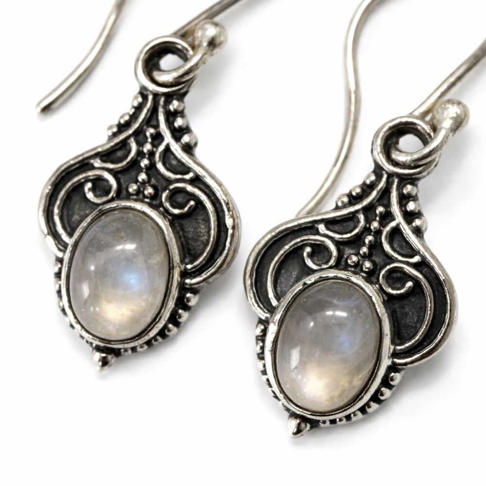 Silver-Plated Hanging Earwire Earrings (#02), 2x1cm