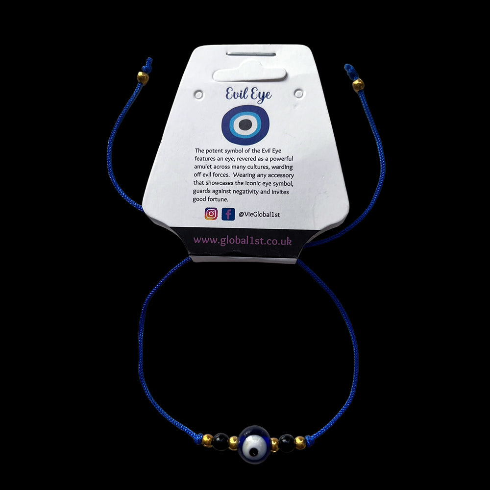 Evil Eye Black Beads Thread Bracelet