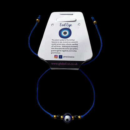 Evil Eye Black Beads Thread Bracelet