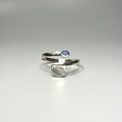 Silver-Plated Adjustable Leaf Cuff Bangle - image 8
