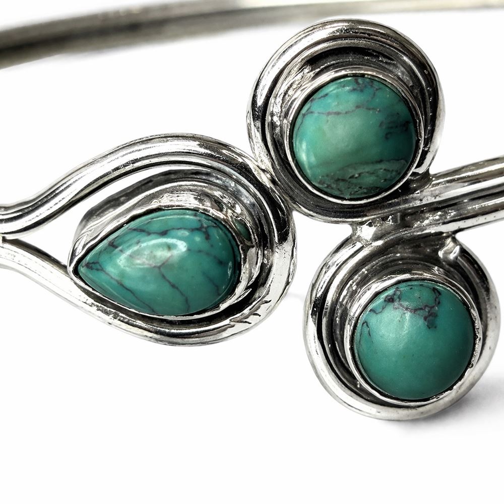 Silver Plated Adjustable Trinity Cuff Bangle - image 28