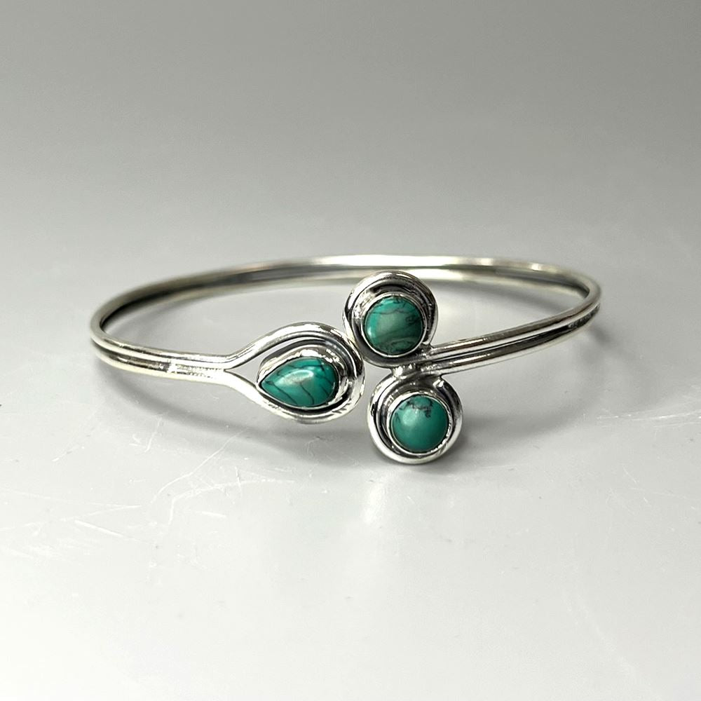 Silver Plated Adjustable Trinity Cuff Bangle - image 29