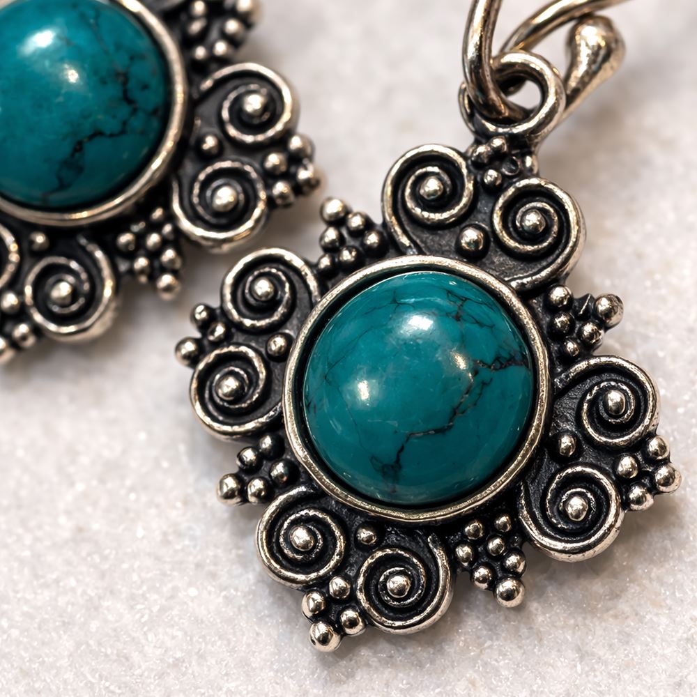 Silver-Plated Hanging Earwire Earrings (#04), 1x1cm