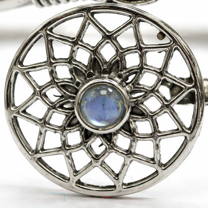 Silver-Plated Adjustable Dreamcatcher Cuff Bangle - image 3
