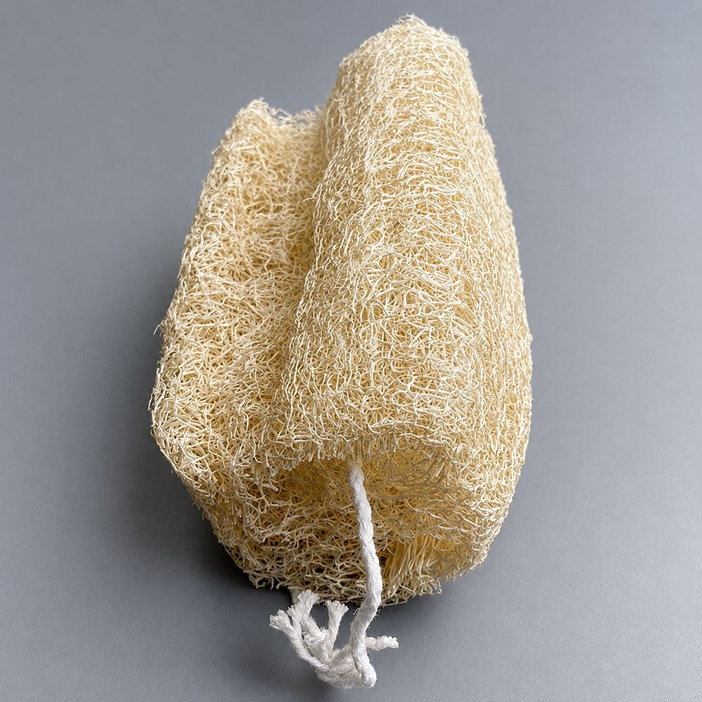 Natural Loofah with Hanging String, 13x5x5cm