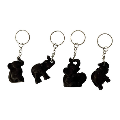Wooden Keychain, Elephant, Assorted Design