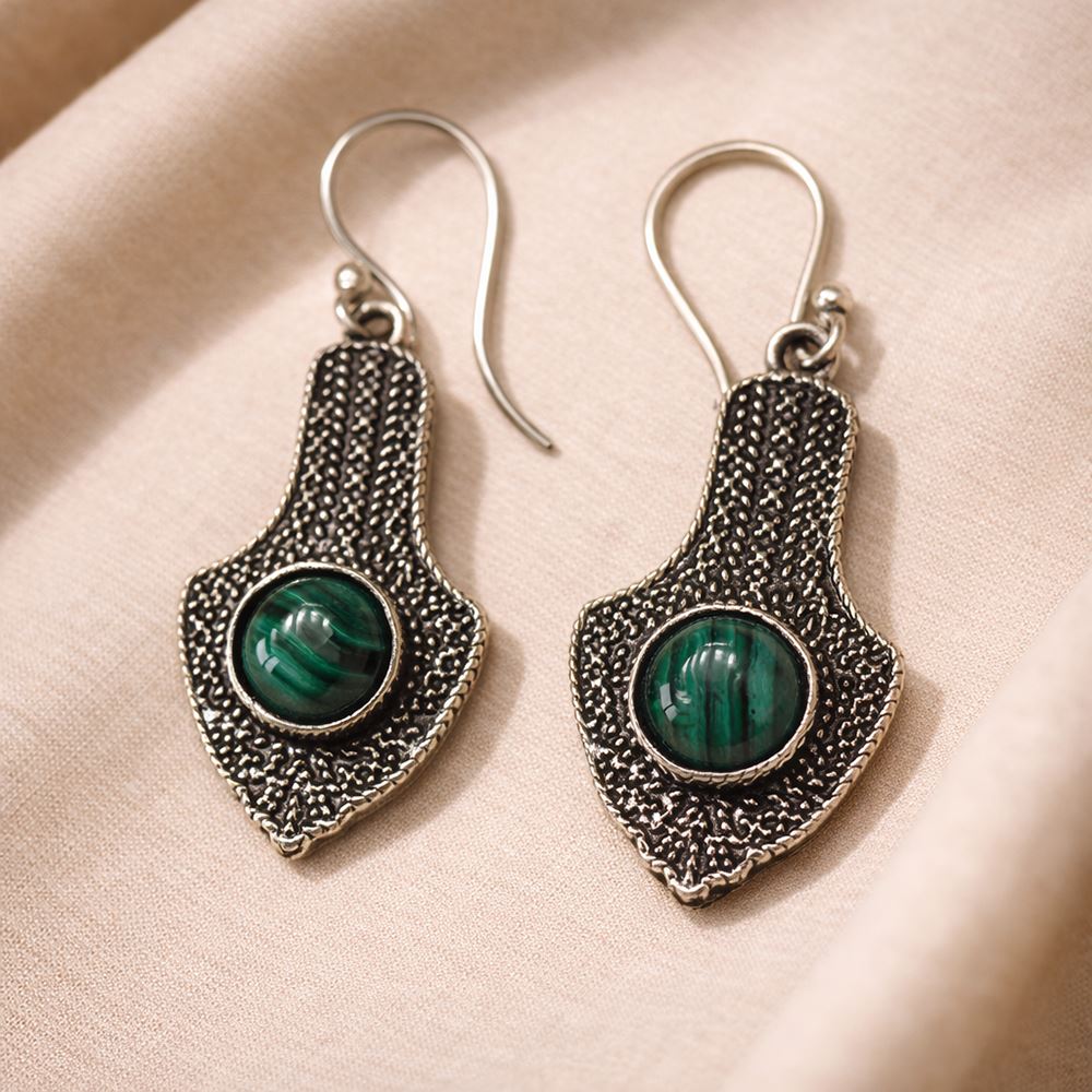 Silver-Plated Hanging Earwire Earrings (#07), 3x1.5cm