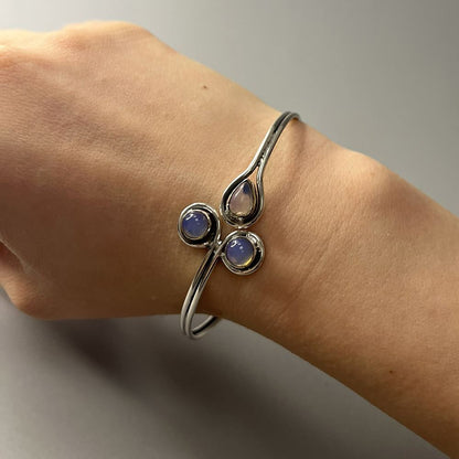 Silver Plated Adjustable Trinity Cuff Bangle - image 14