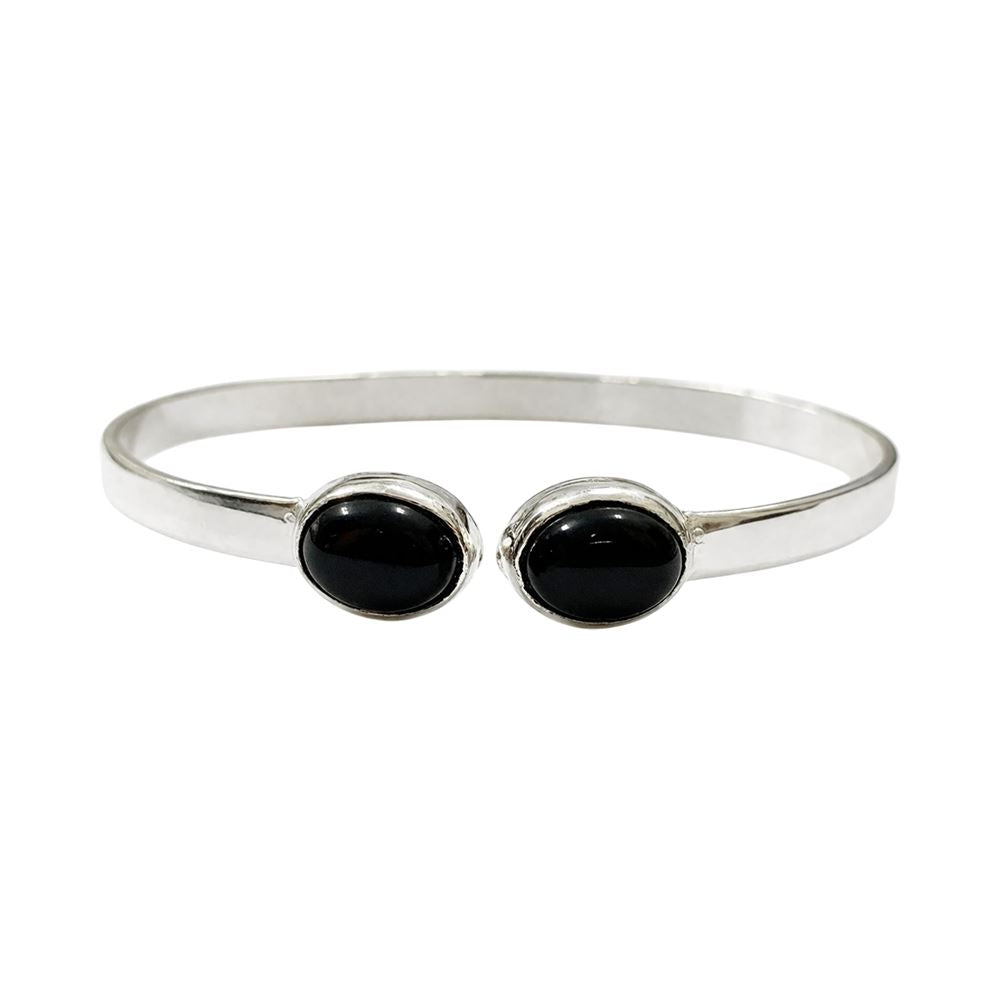 Silver-Plated Adjustable Oval Cuff Bangle - image 13