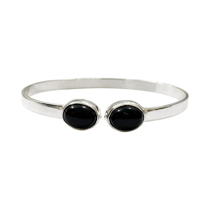 Silver-Plated Adjustable Oval Cuff Bangle - image 13