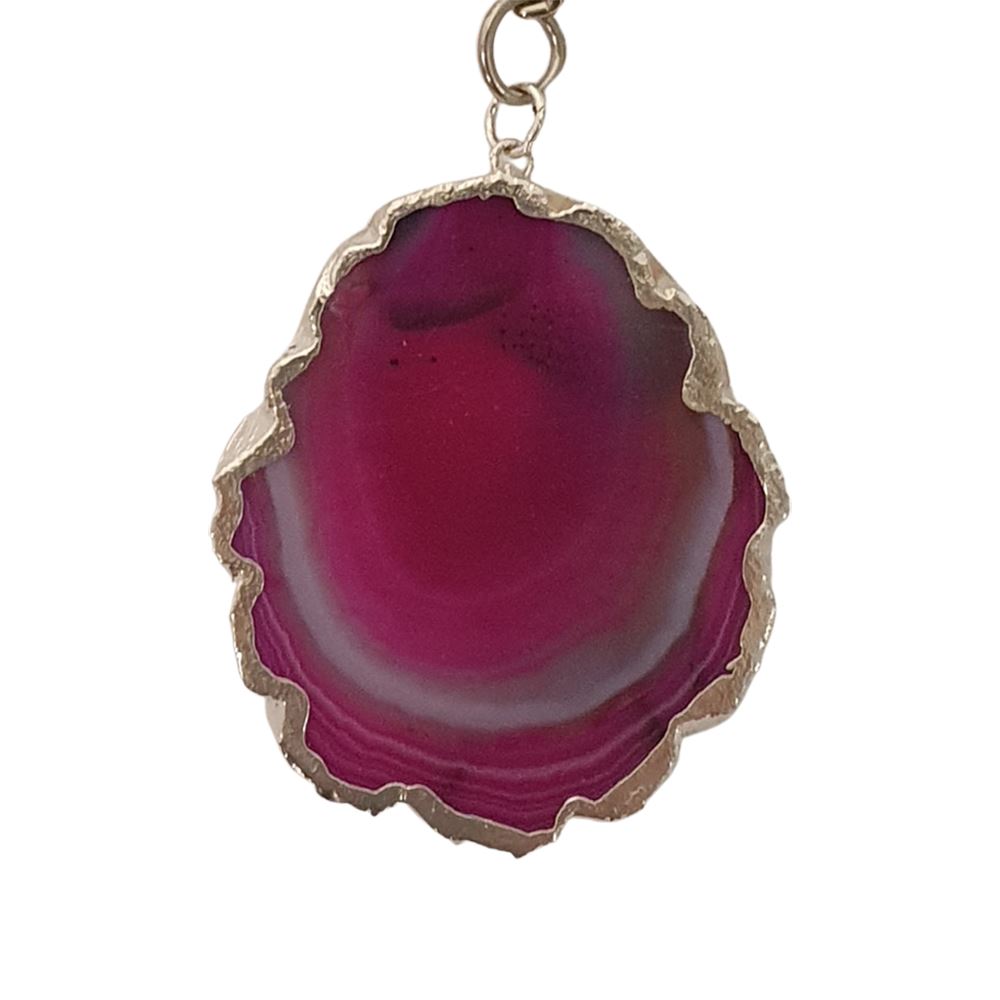 Agate Slice Keychain
