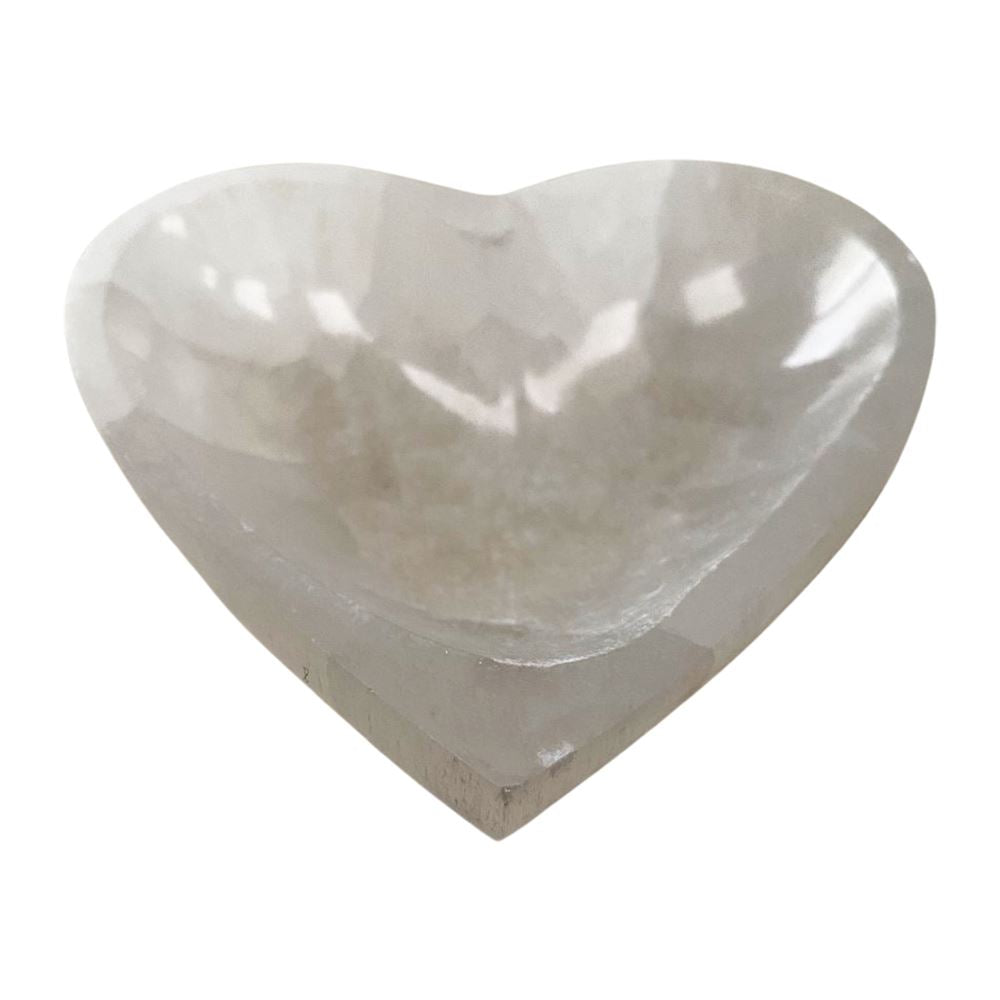 Selenite Bowl, Heart, 10x10x3cm