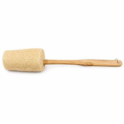 Natural Loofah with Wooden Handle, Large, 44.5x9cm