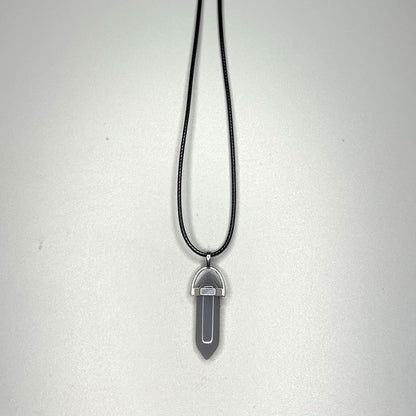 Double Point Pencil Pendant, Black String