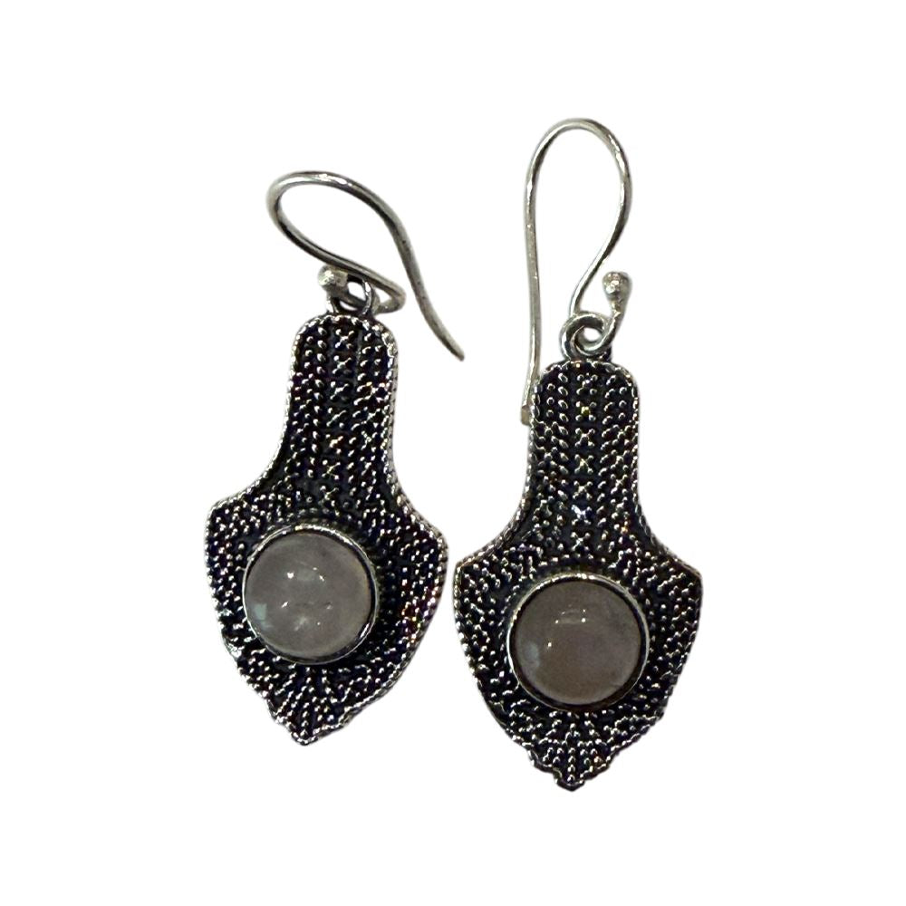 Silver-Plated Hanging Earwire Earrings (#07), 3x1.5cm