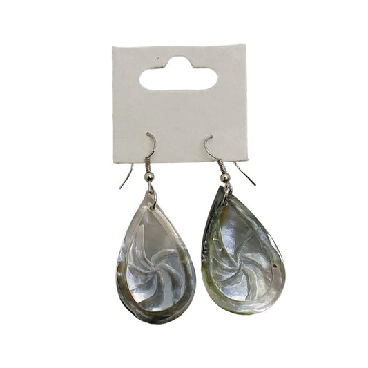 Capiz Shell Earrings, Teadrop