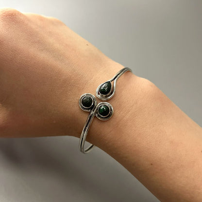 Silver Plated Adjustable Trinity Cuff Bangle - image 19