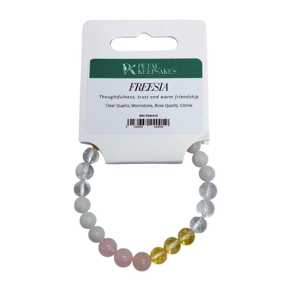 Petal Keepsakes Gemstone Bracelet, Freesia