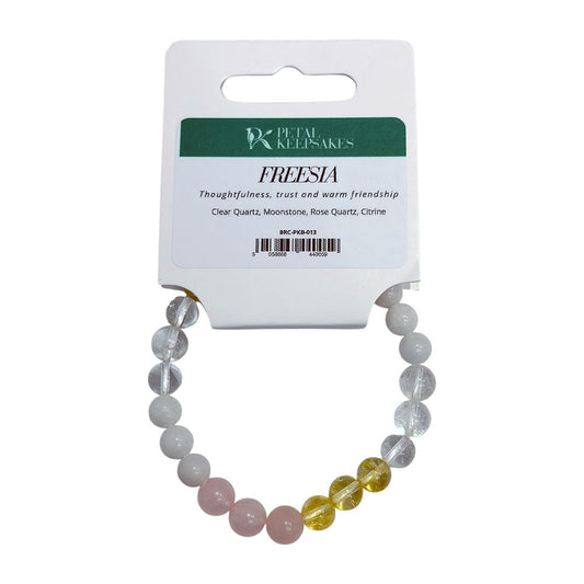 Petal Keepsakes Gemstone Bracelet, Freesia