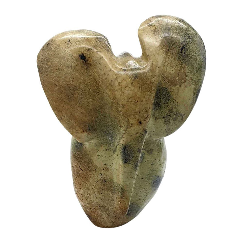 Hand Carved Serpentine, Abstract Elephant, 11cm