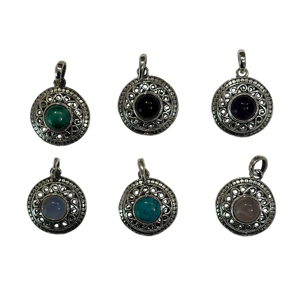 Silver-Plated Pendant (without Chain) (#03), 2x2cm