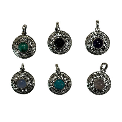 Silver-Plated Pendant (without Chain) (#03), 2x2cm