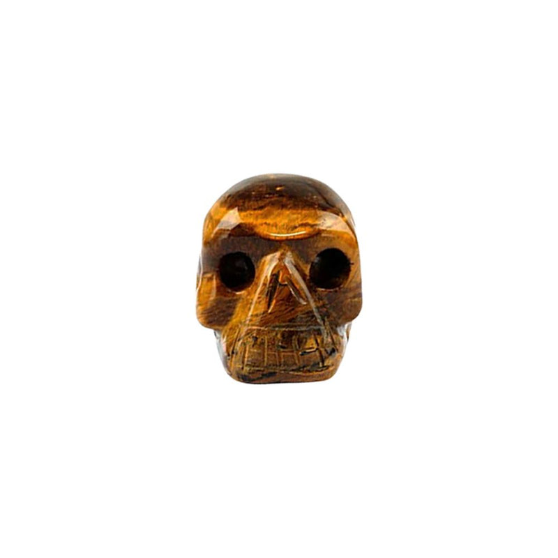 Crystal Skull Head, 2cm, Tiger's Eye