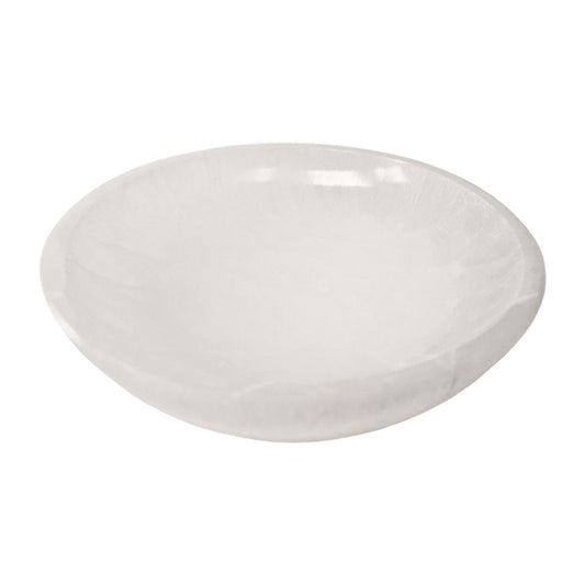 Selenite Bowl, Round, 18x4cm