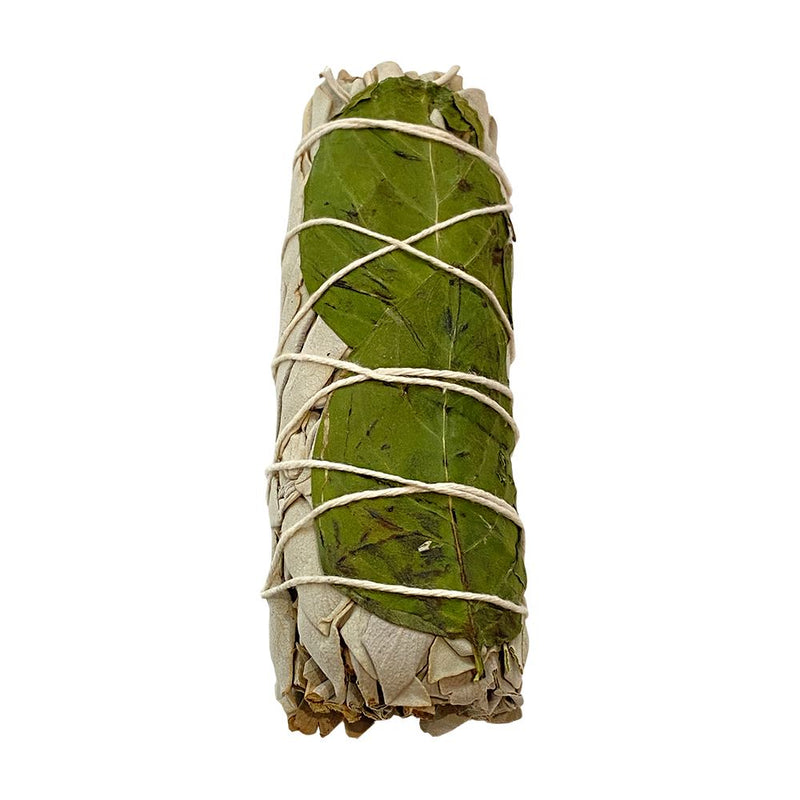 Smudge Stick, White Sage and Basil 4"