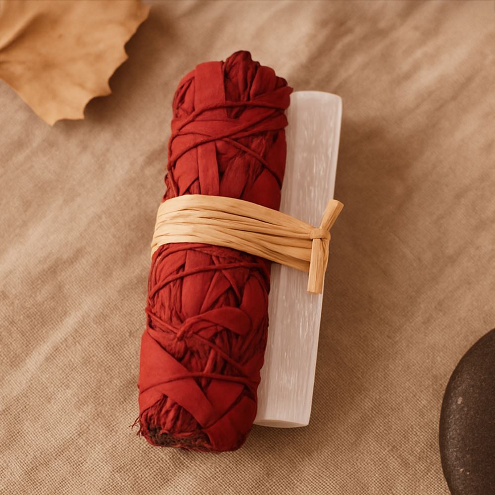 Smudge Stick, Dragon’s Blood and Selenite 4"