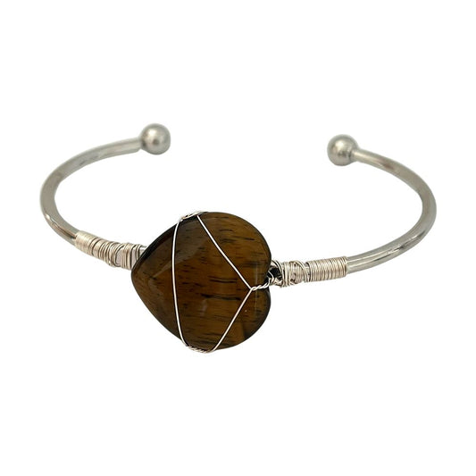 Heart-Shaped Crystal Bangle - Wholesale UK - Global 1st