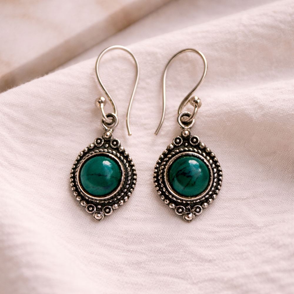 Silver-Plated Hanging Earwire Earrings (#06), 1.5x1cm