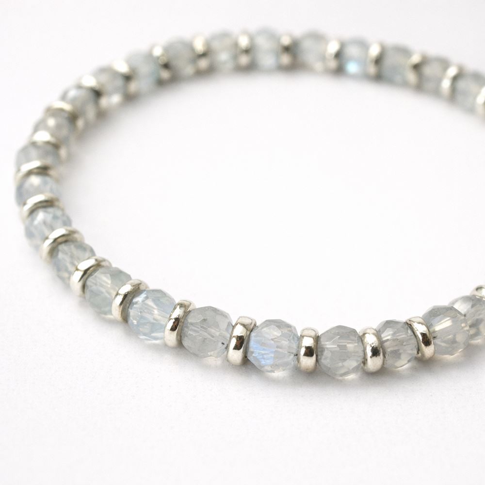 Silver Plated Stretch Bracelet with Gemstones - image 18